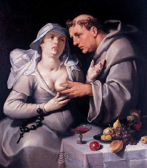 cornelis cornelisz A monk with a beguine